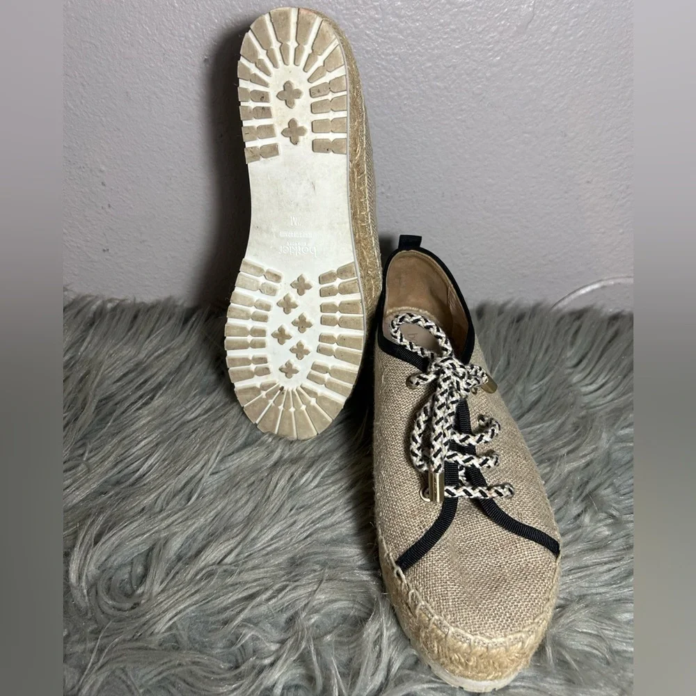 Botkier Women's Wren Oxford Espadrille Canvas Beige Espadrille Sneakers Size 7M
